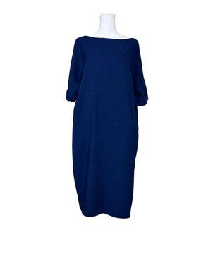 Badgley Mischka Size 14 Navy Sack Day Dress